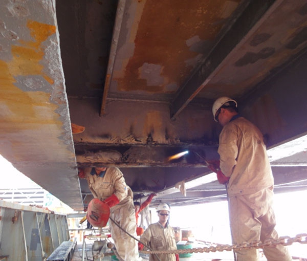 Hatch cover fireman repair